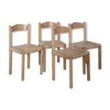Set of 4 Scandinavian rope sitting chairs