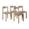 Ensemble de 4 chaises assise en corde scandinave