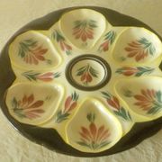 HB Quimper earthenware oyster plate