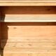 Superb antique workshop cabinet with compartments and cupboard in solid oak
