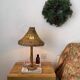 Lampe de table en osier de rotin de style vintage