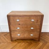Art Deco chest of drawers in solid oak