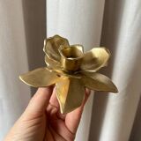 Small brass “flower” candle holder