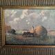 Oil on canvas "work of the fields" late nineteenth early twentieth