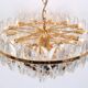 Chandelier Kalmar 'Corina', gilded brass and glass, Austria, 1970.