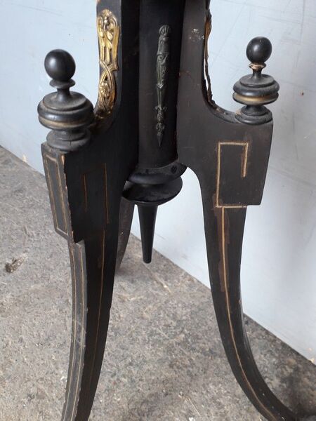 Napoleon III wooden and marble column saddles xiXem