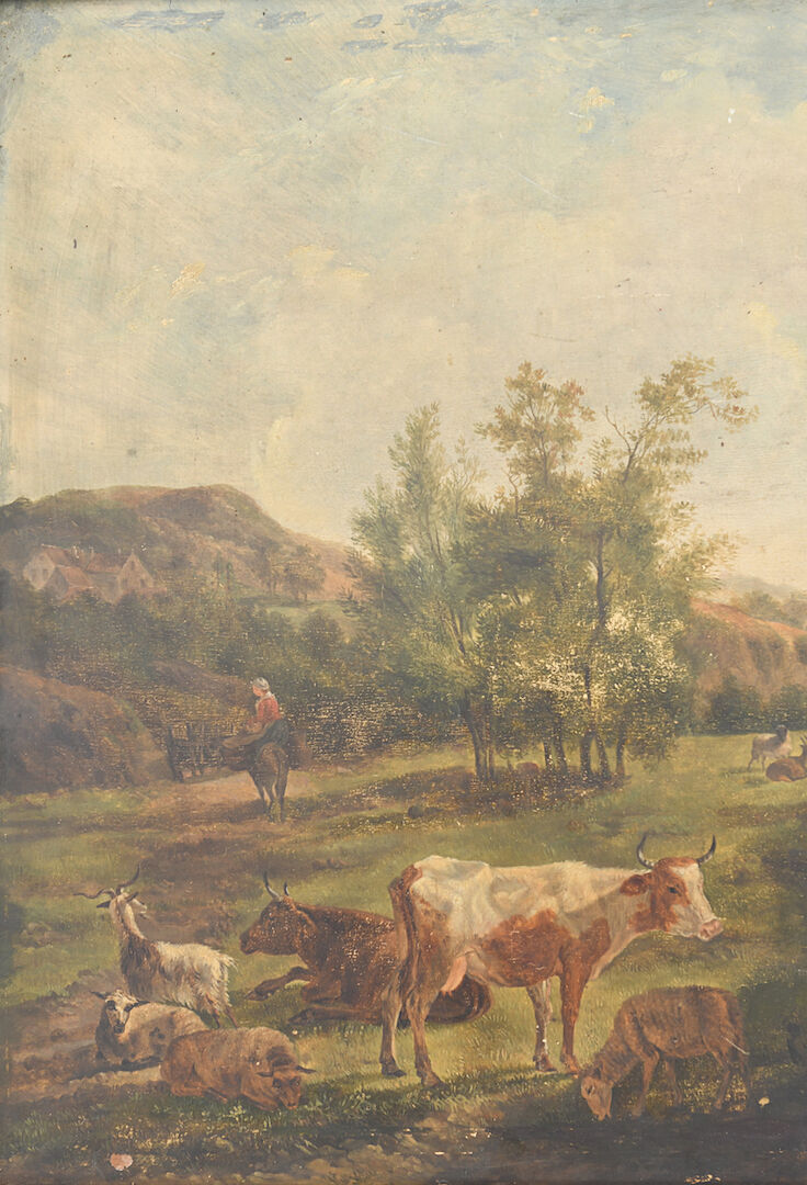 Oil on panel Country Scene