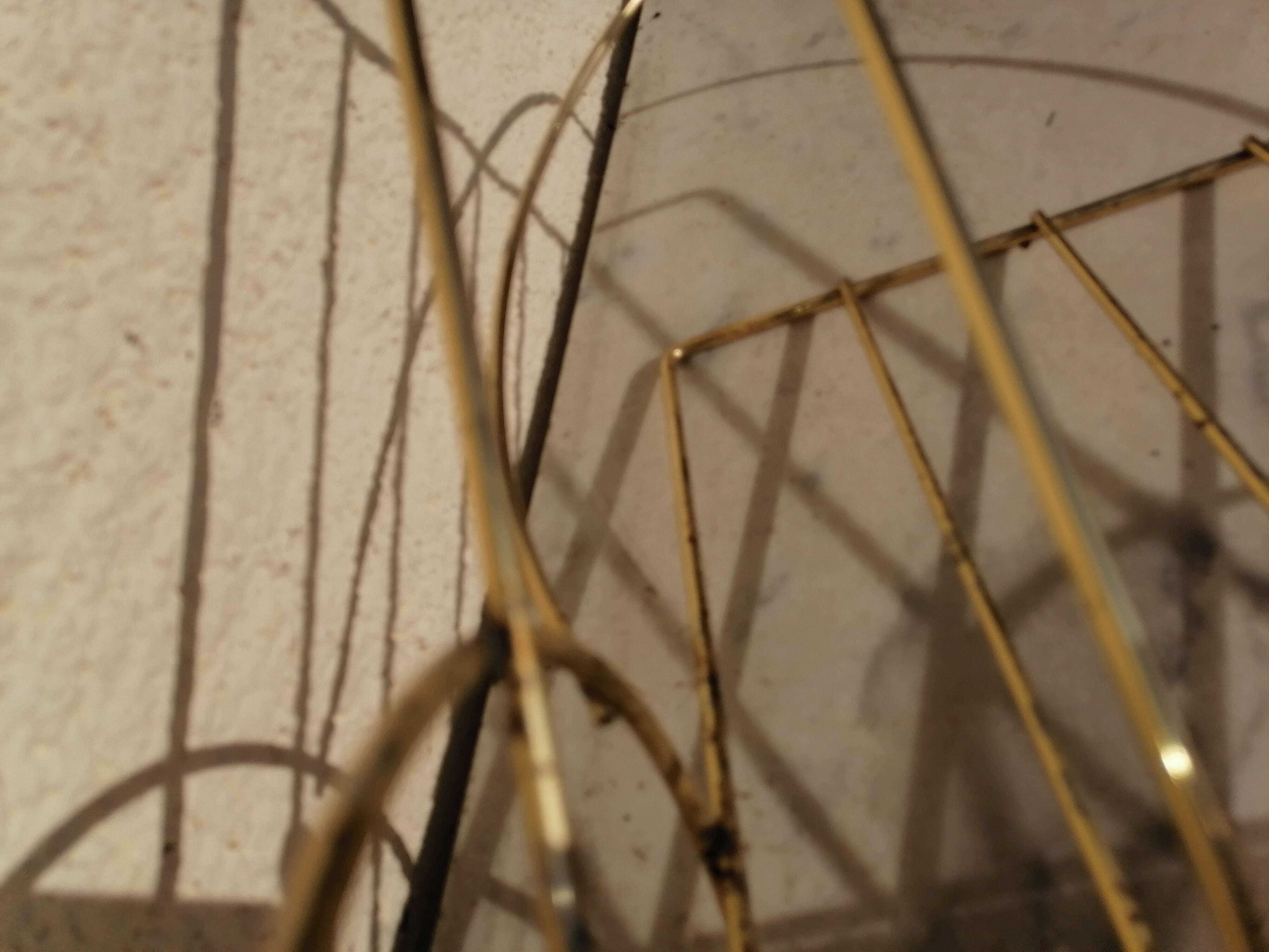 Vintage metal metal perforated magazine holder