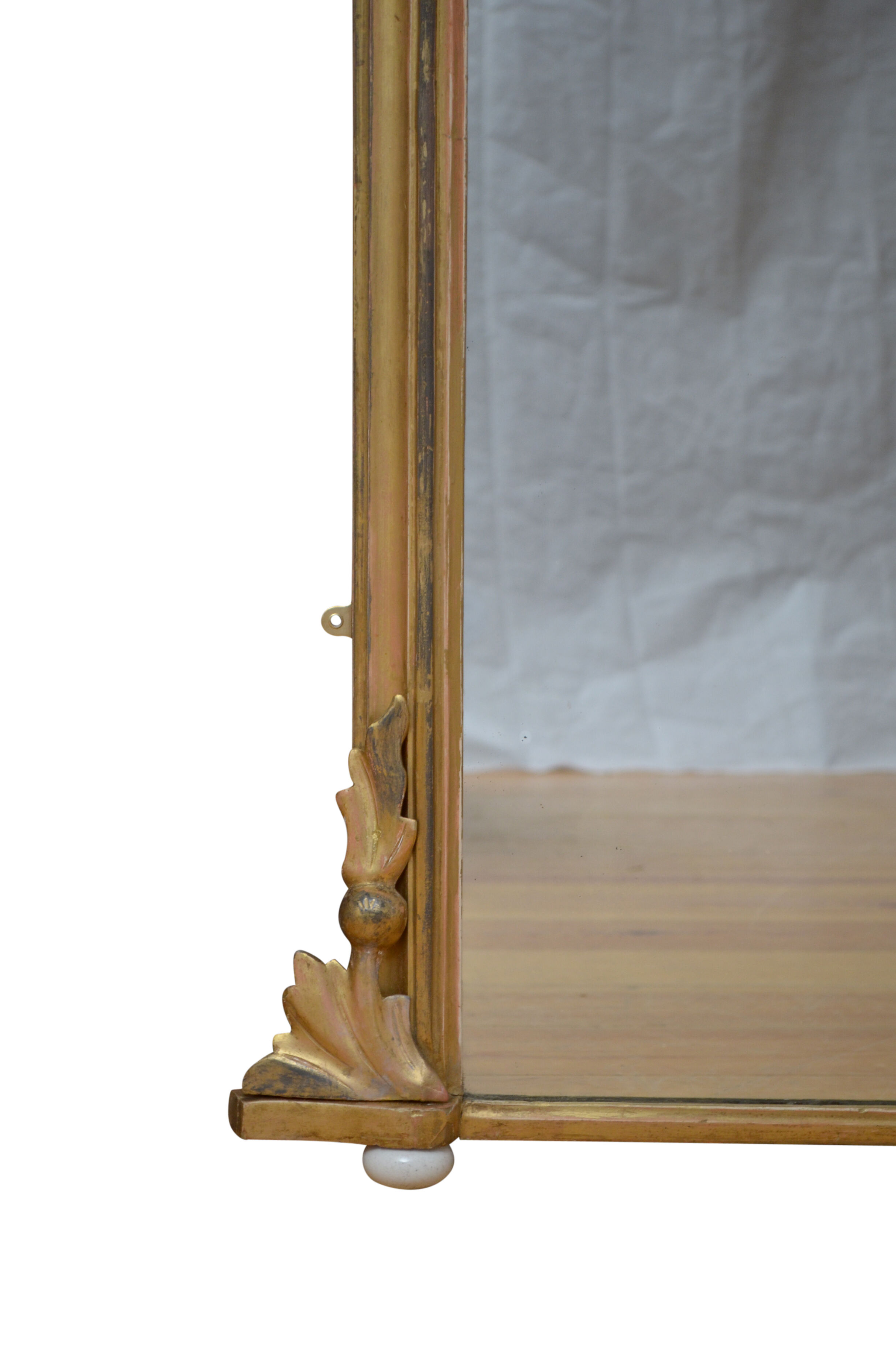 Victorian Giltwood Overmatel Mirror