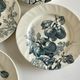Set of 6 plates Creil Montereau Pomona iron earth early 20th