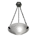 Lustre Art Déco en verre Muller