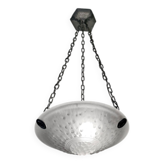 Muller Art Deco glass chandelier