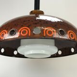70s hanging lamp ceiling lamp lamp light space age enamel glass Hustadt