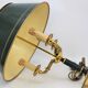 Empire style bronze hot water bottle lamp three lights and lacquered lampshade Lucien Gau