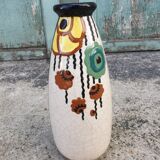 Art Deco cracked ceramic vase
