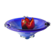 Bougeoir vintage en verre fleur