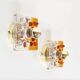 Pair of Murano glass wall lamps by AV Mazzega