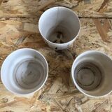 Lot 3 old caches pot milet sevres ceramic decoration reeds vintage