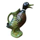 Antique zoomorphic duck-shaped carafe pitcher