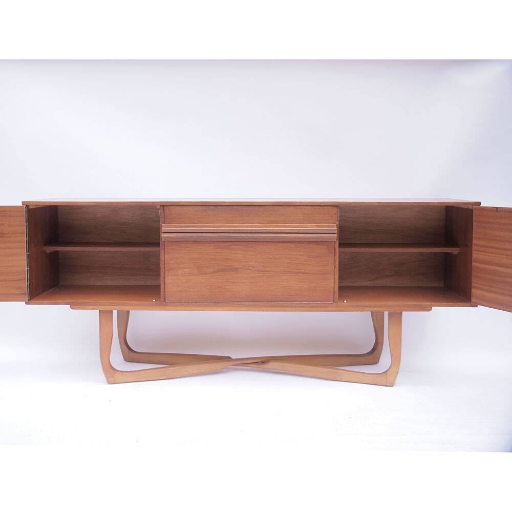 Enfilade scandinave vintage, piètement croisé