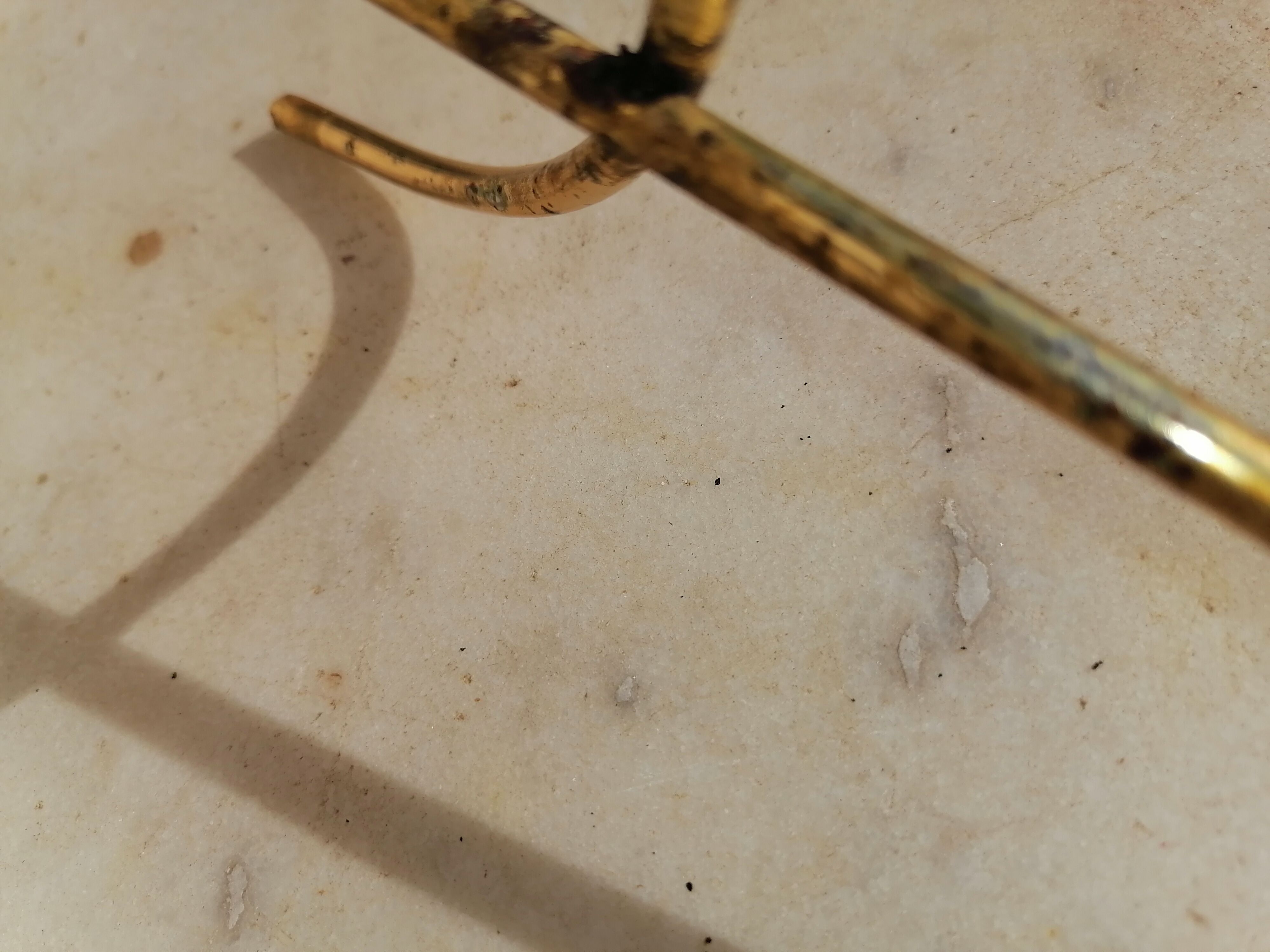 Vintage metal metal perforated magazine holder