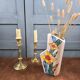 Ceramar vase, artistic ceramic, colourful mosaic pattern.