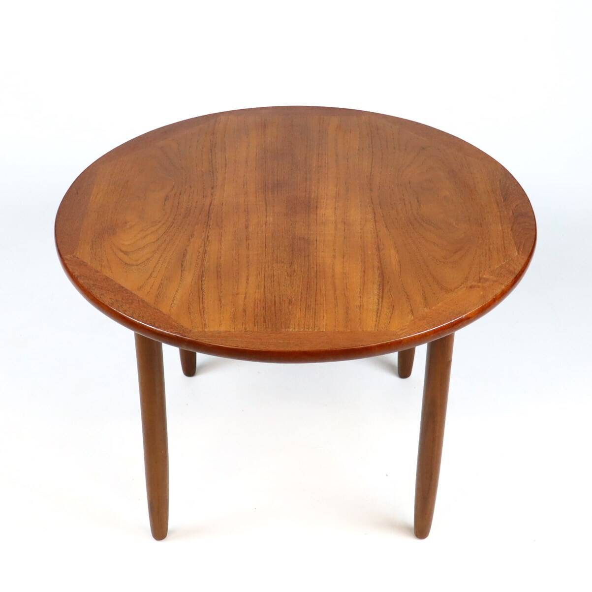 Round teak coffee table