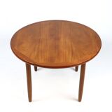 Round teak coffee table