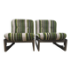 Pair of green armchairs 1970