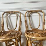 Pair of vintage Italian rattan chairs