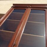 Small display case in oak and old glass