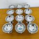 Set of 12 stainless steel bowls from the 1970s.
