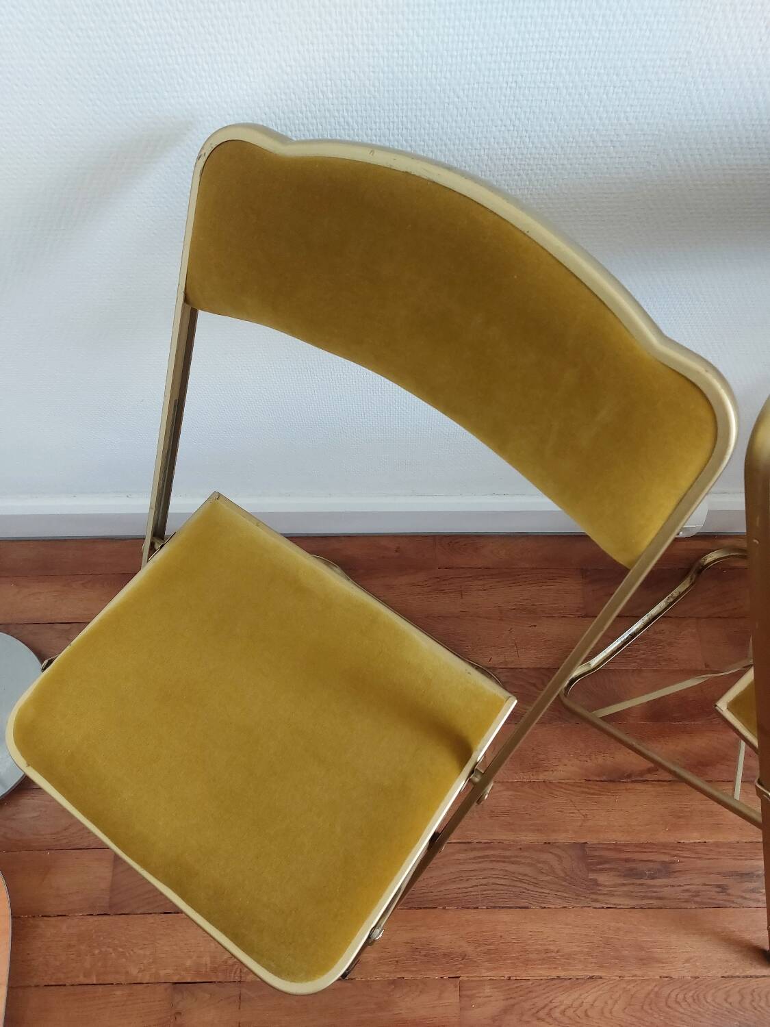 Lot de 2 chaises pliantes en velours