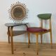 Miroir soleil 56 cm en bois effet bambou