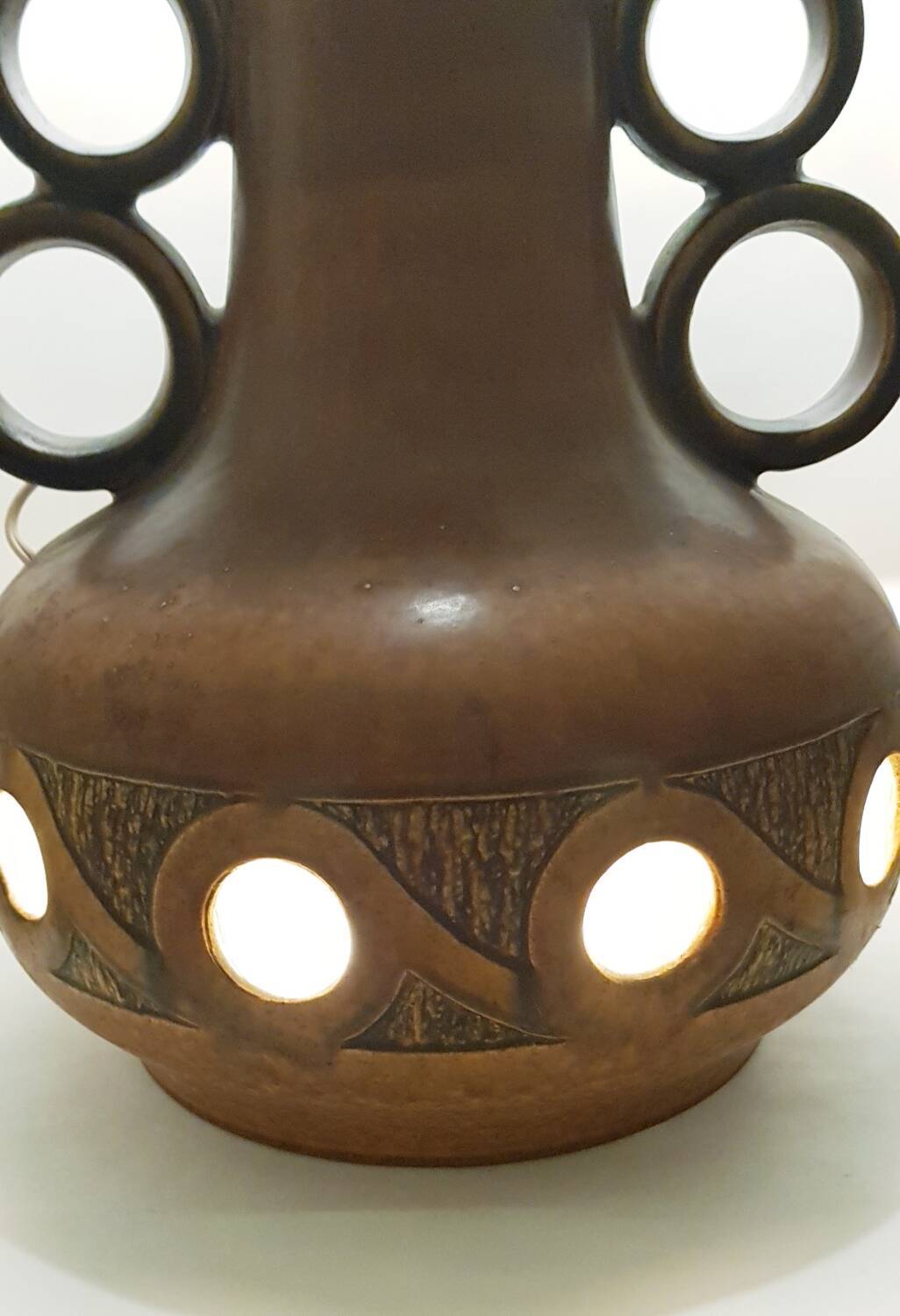 Grande lampe en céramique Scheurich Allemagne de l'Ouest