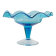 Vintage blue Murano glass bowl - Italy 1980s - Fenton dessert bowl on a pedestal