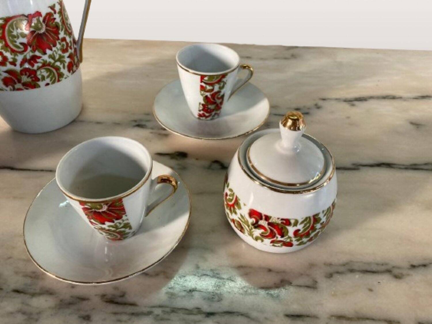 Porcelana coffee game, years 60. Game of 7