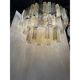 Contemporary Oval Champagne E Fumè “Tronchi” Murano Glass Chandelier