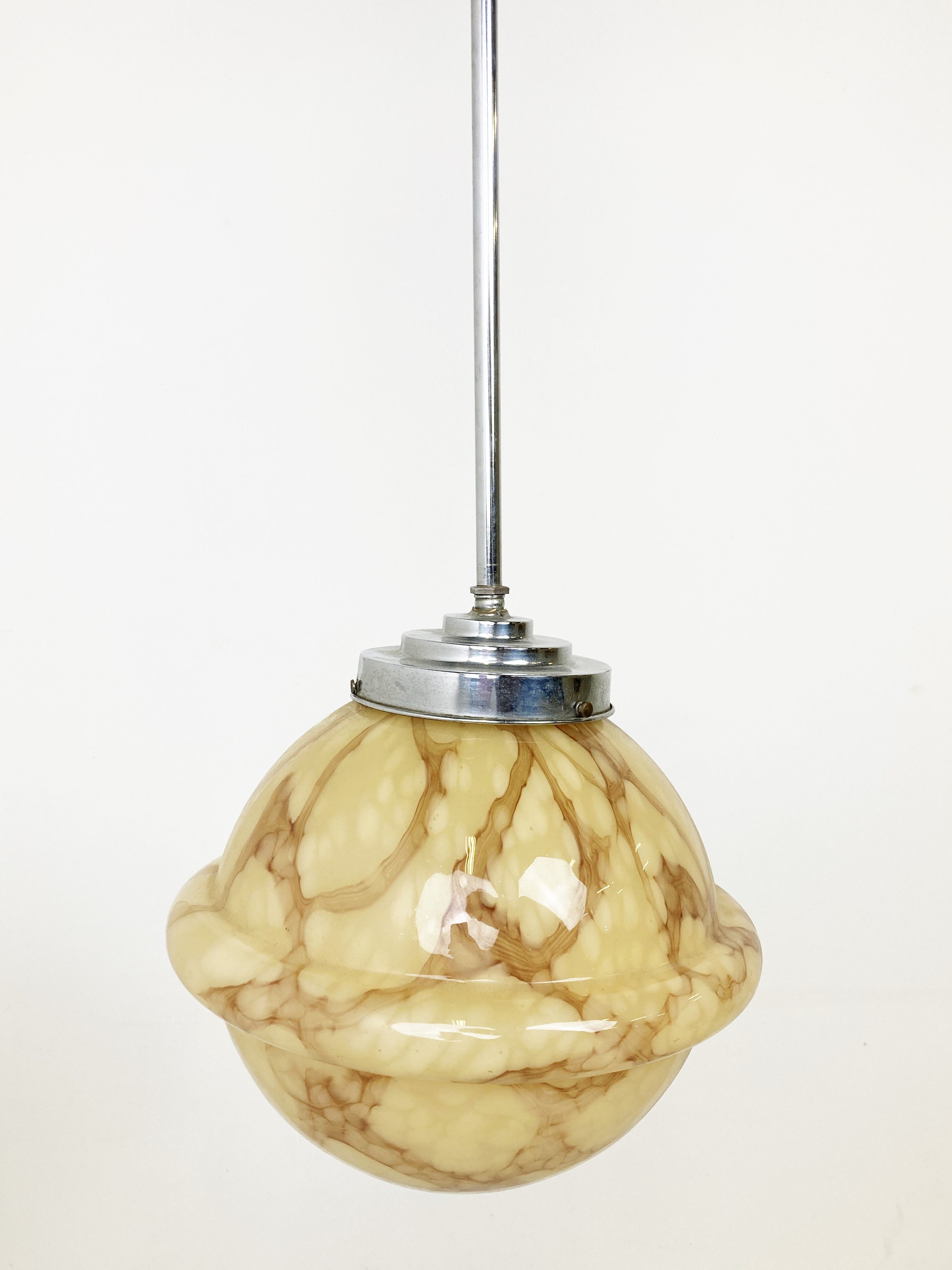 Antique art deco pendant light 1930s