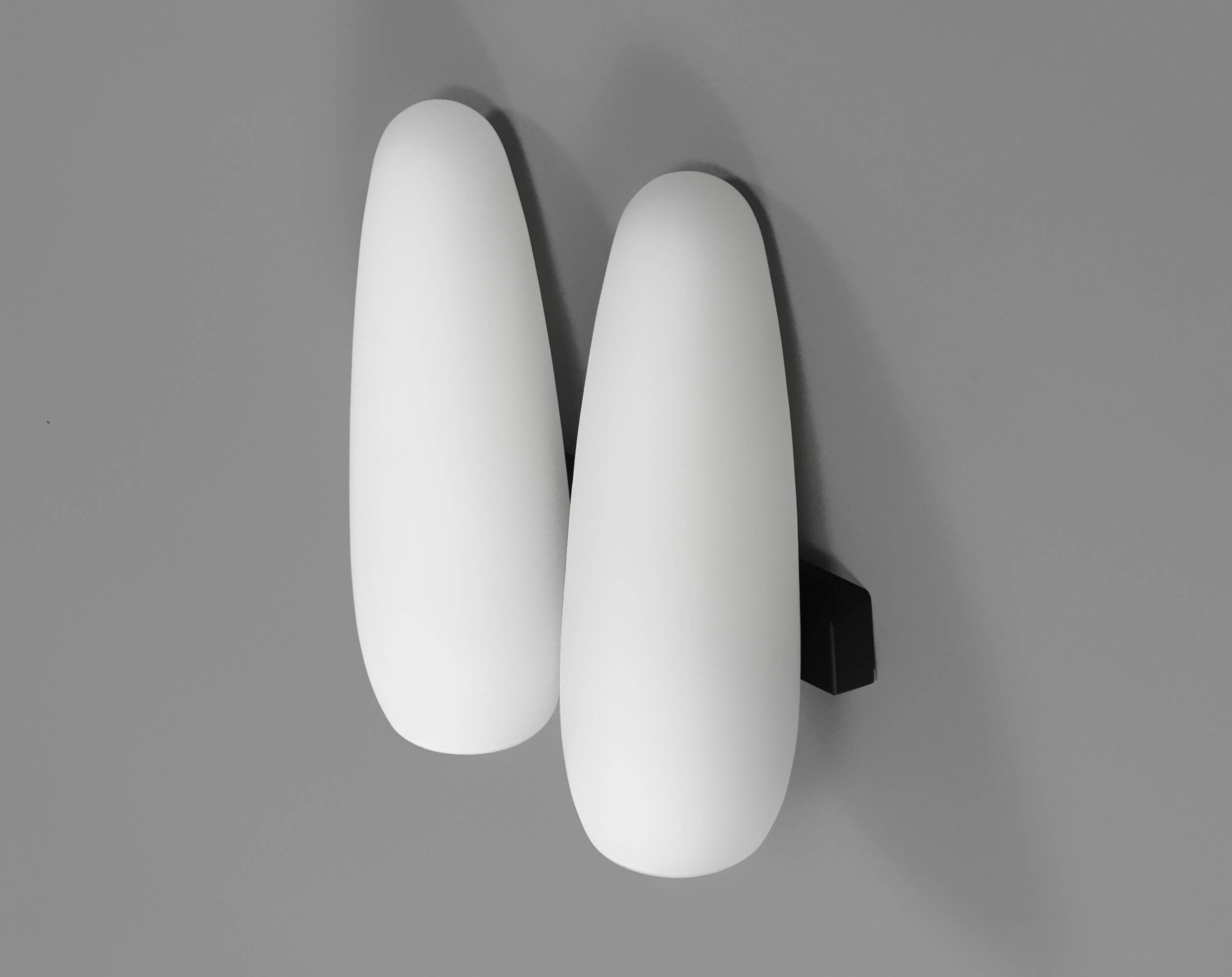 Vintage 1950s Philips Louis Kalff Opaline Glass Wall Lamp Sconce