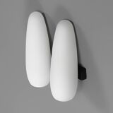 Vintage 1950s Philips Louis Kalff Opaline Glass Wall Lamp Sconce