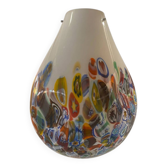Contemporary White With Murrise MultiColors Pendant