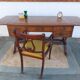 English desk and lyre chair, leather, extensions.