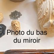 Miroir bois 37x60 cm, années 80