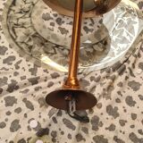 art deco suspension chandelier 1920 a 40 copper and glass very good condition 45xl49 not common