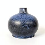 Vintage blue ceramic vase by Thoms Keramik, Germany, 1960s–1970s