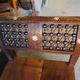Old syrian wooden bench and mother-of-pearl inlay