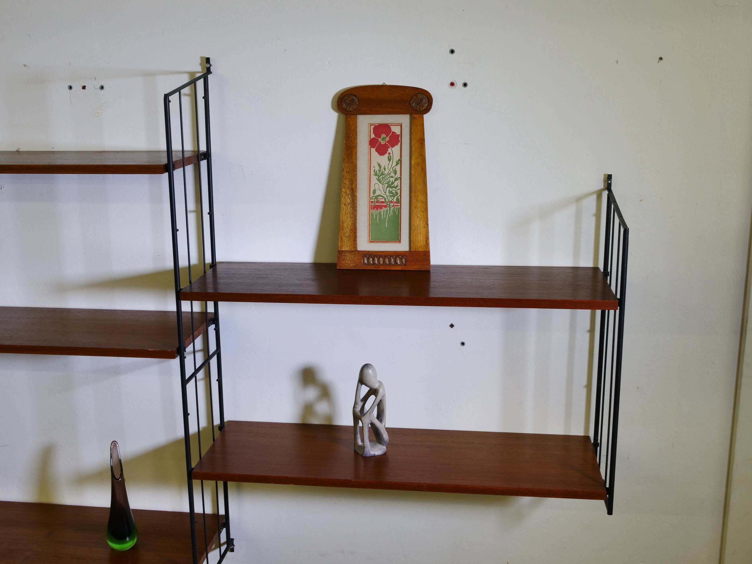 Modular teak storage unit in mid-century style, set of 12, 1960s.
