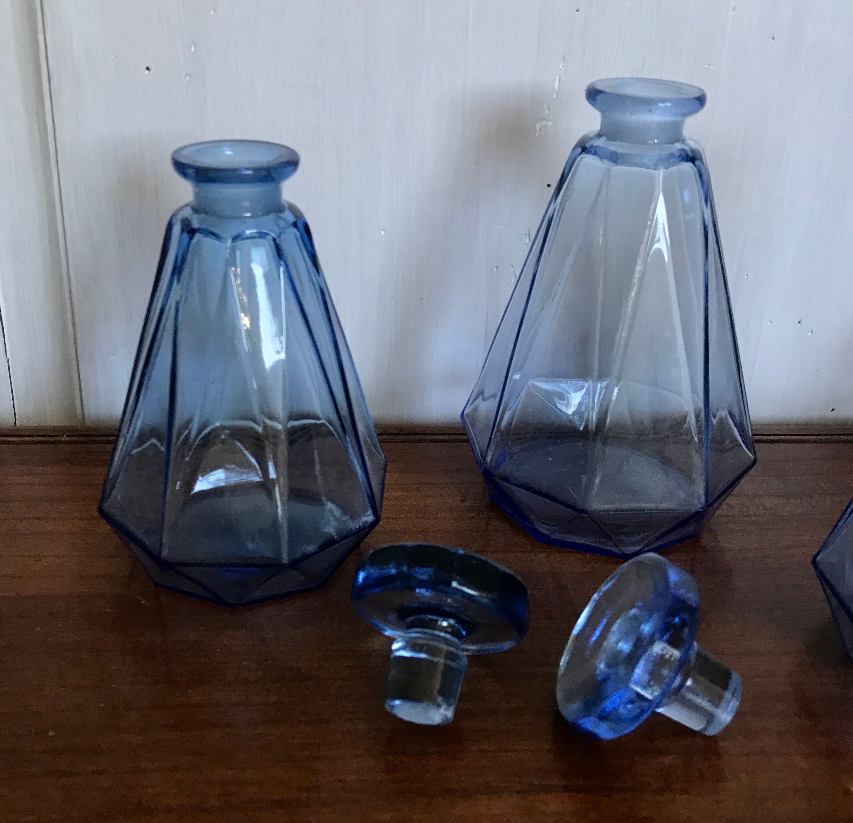 Art deco bathroom bottles