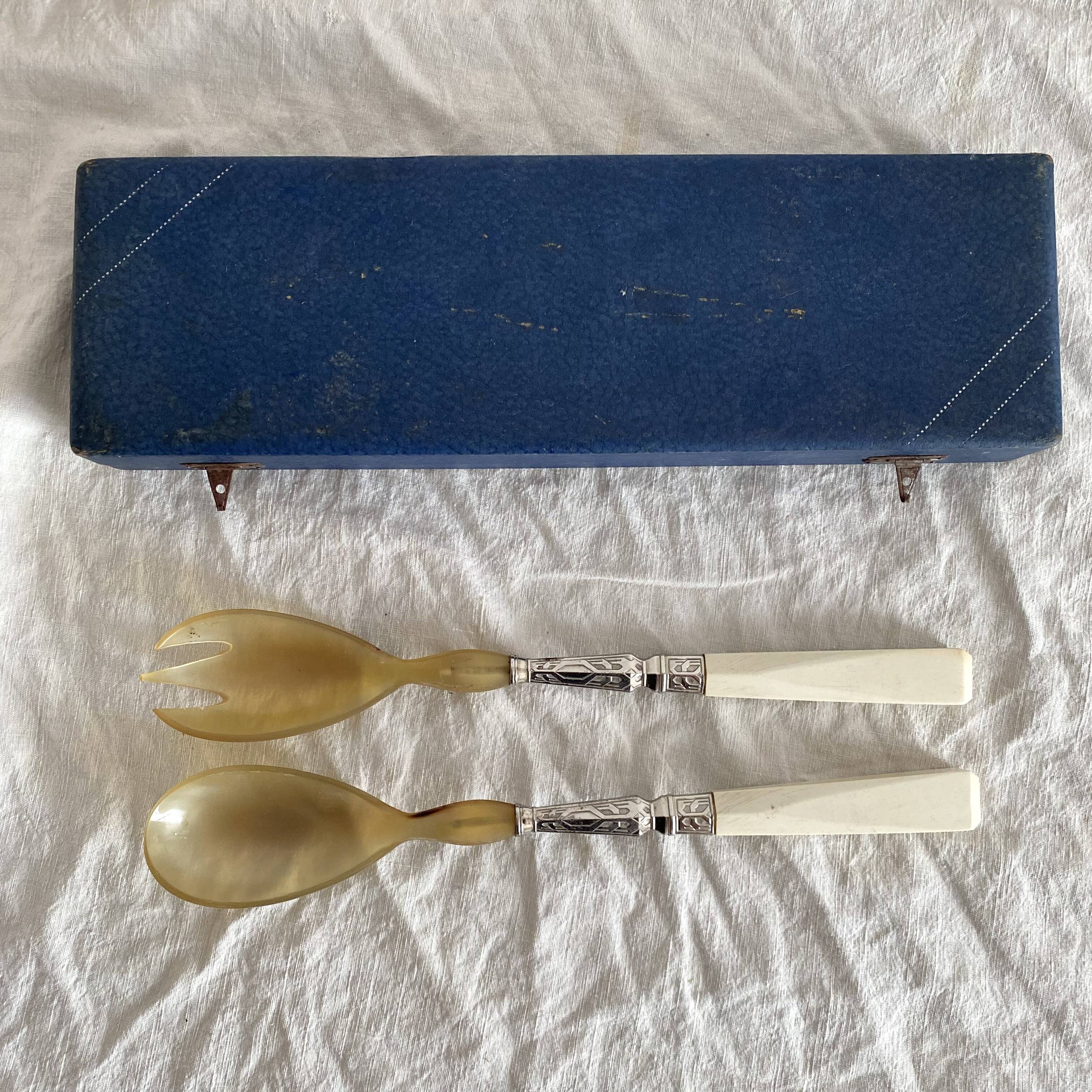 Antique salad servers